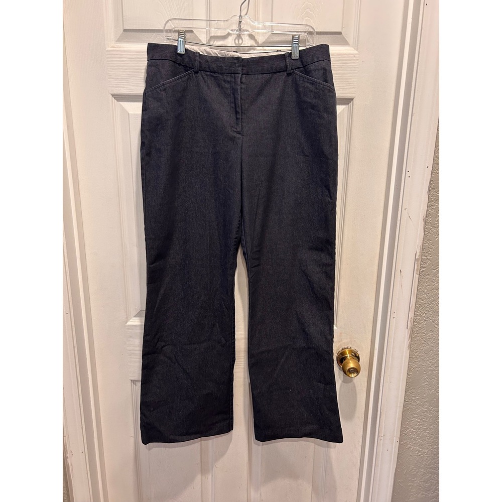 Worthington Modern Fit Blue Denim Look Straight Leg Career Pants‎ Womens Size 12